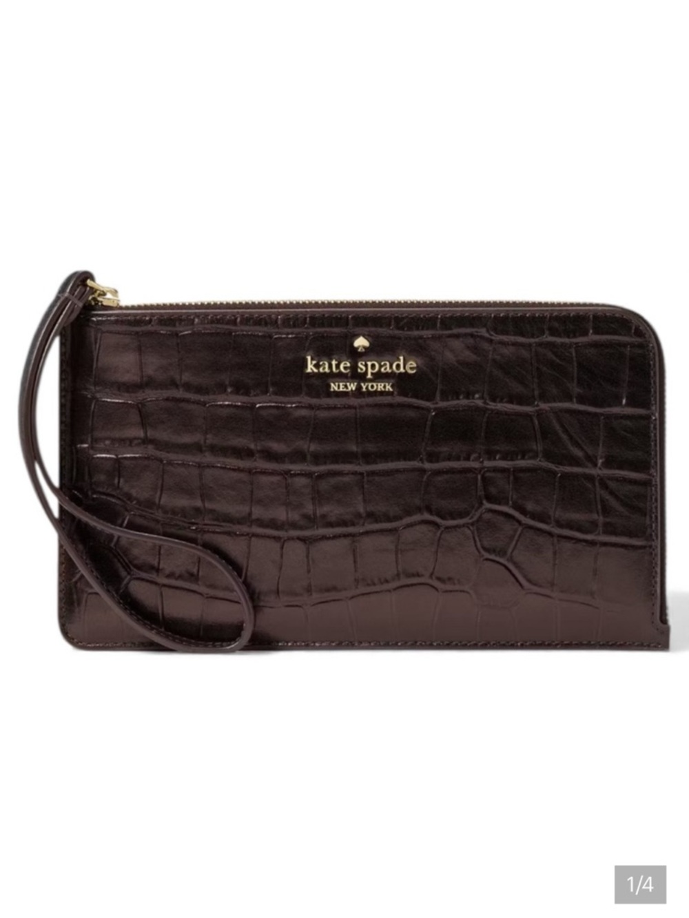 NWT Kate Spade Lucy Croc Embossed Wristlet